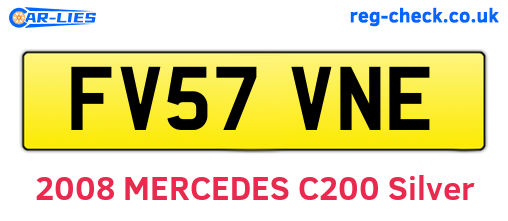 FV57VNE are the vehicle registration plates.