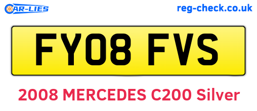 FY08FVS are the vehicle registration plates.