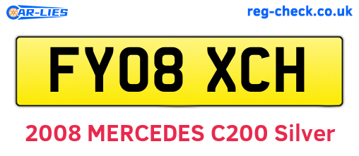 FY08XCH are the vehicle registration plates.