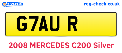 G7AUR are the vehicle registration plates.