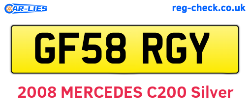 GF58RGY are the vehicle registration plates.