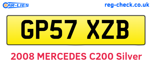 GP57XZB are the vehicle registration plates.