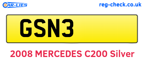 GSN3 are the vehicle registration plates.