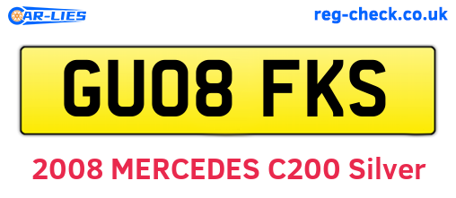 GU08FKS are the vehicle registration plates.