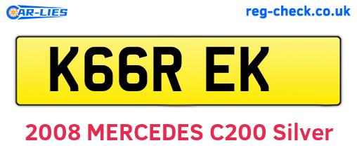 K66REK are the vehicle registration plates.