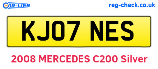 KJ07NES are the vehicle registration plates.