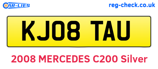 KJ08TAU are the vehicle registration plates.