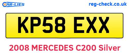 KP58EXX are the vehicle registration plates.