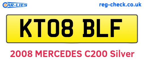KT08BLF are the vehicle registration plates.