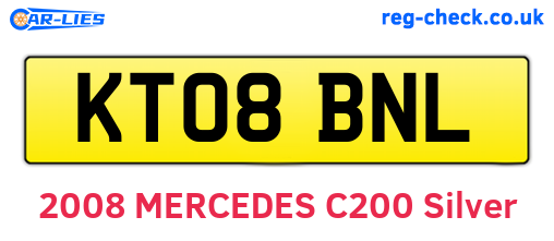 KT08BNL are the vehicle registration plates.