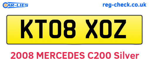 KT08XOZ are the vehicle registration plates.