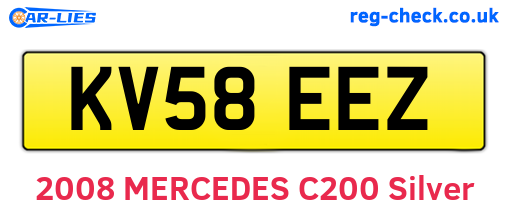 KV58EEZ are the vehicle registration plates.