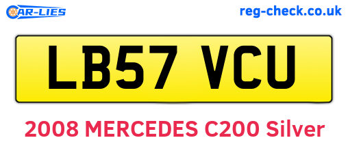 LB57VCU are the vehicle registration plates.