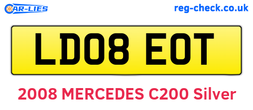 LD08EOT are the vehicle registration plates.