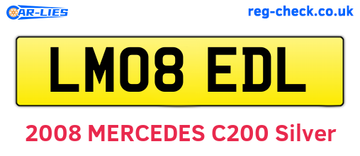LM08EDL are the vehicle registration plates.