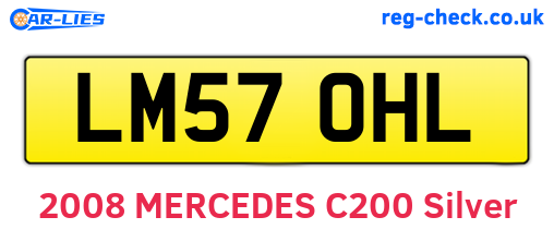 LM57OHL are the vehicle registration plates.