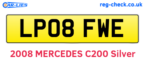 LP08FWE are the vehicle registration plates.