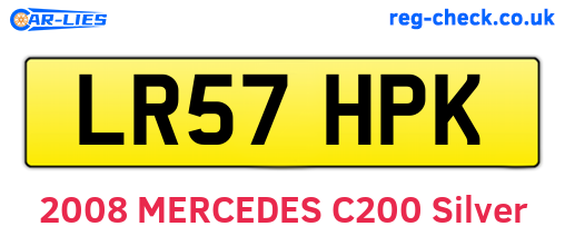 LR57HPK are the vehicle registration plates.