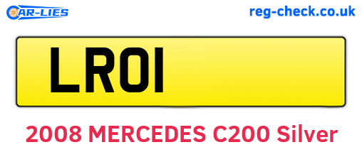 LRO1 are the vehicle registration plates.