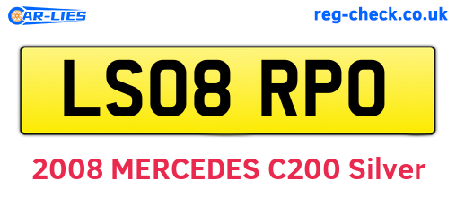 LS08RPO are the vehicle registration plates.