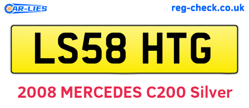 LS58HTG are the vehicle registration plates.