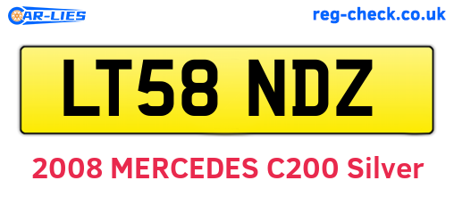 LT58NDZ are the vehicle registration plates.