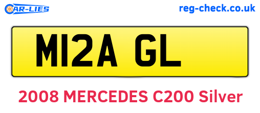M12AGL are the vehicle registration plates.