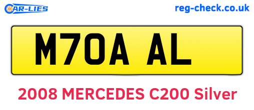 M70AAL are the vehicle registration plates.