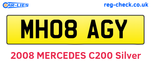 MH08AGY are the vehicle registration plates.