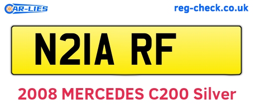N21ARF are the vehicle registration plates.