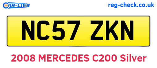 NC57ZKN are the vehicle registration plates.