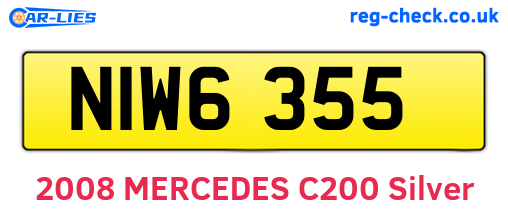 NIW6355 are the vehicle registration plates.