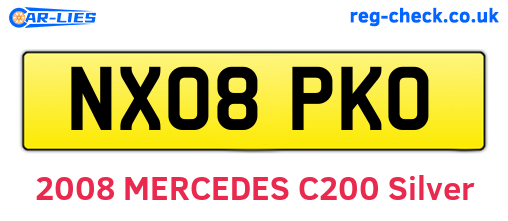 NX08PKO are the vehicle registration plates.