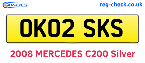 OK02SKS are the vehicle registration plates.