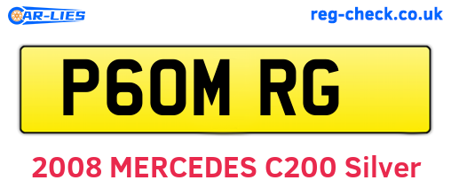 P60MRG are the vehicle registration plates.