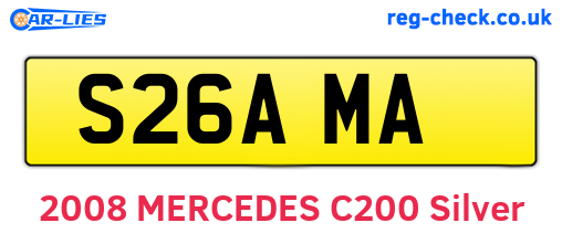 S26AMA are the vehicle registration plates.