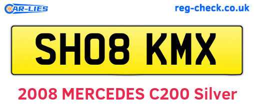 SH08KMX are the vehicle registration plates.
