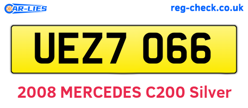 UEZ7066 are the vehicle registration plates.