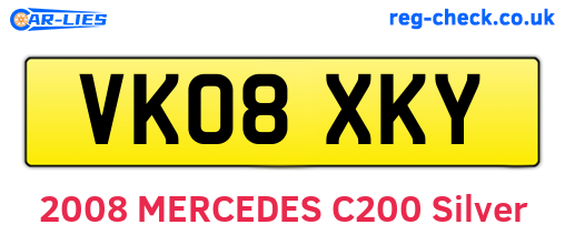 VK08XKY are the vehicle registration plates.