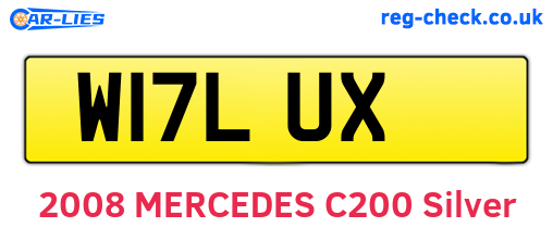 W17LUX are the vehicle registration plates.