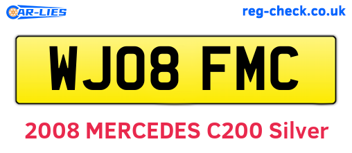 WJ08FMC are the vehicle registration plates.