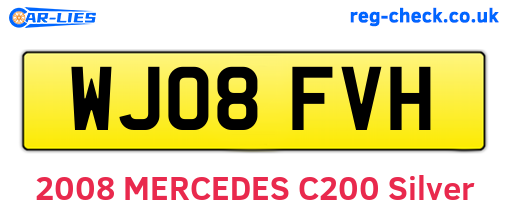 WJ08FVH are the vehicle registration plates.