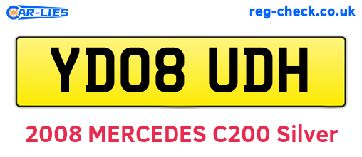 YD08UDH are the vehicle registration plates.