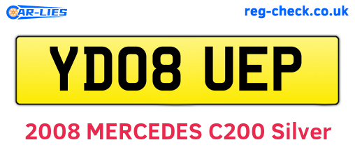 YD08UEP are the vehicle registration plates.