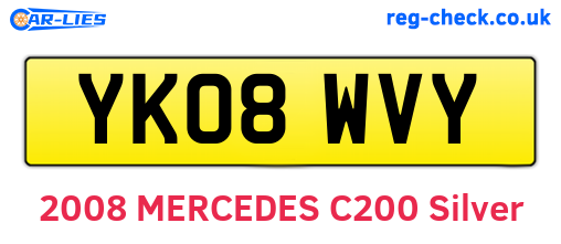 YK08WVY are the vehicle registration plates.