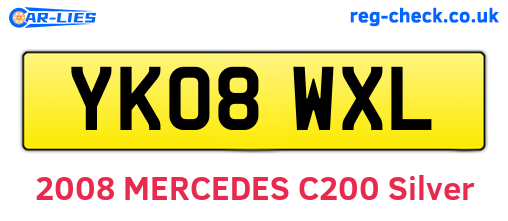 YK08WXL are the vehicle registration plates.