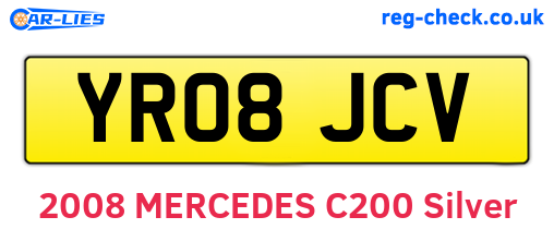 YR08JCV are the vehicle registration plates.
