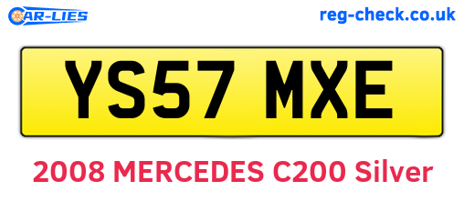 YS57MXE are the vehicle registration plates.