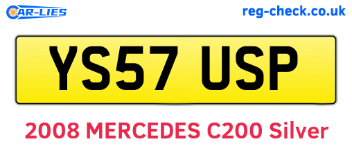 YS57USP are the vehicle registration plates.