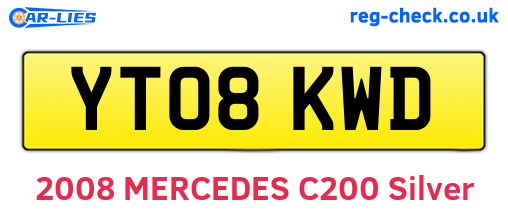 YT08KWD are the vehicle registration plates.